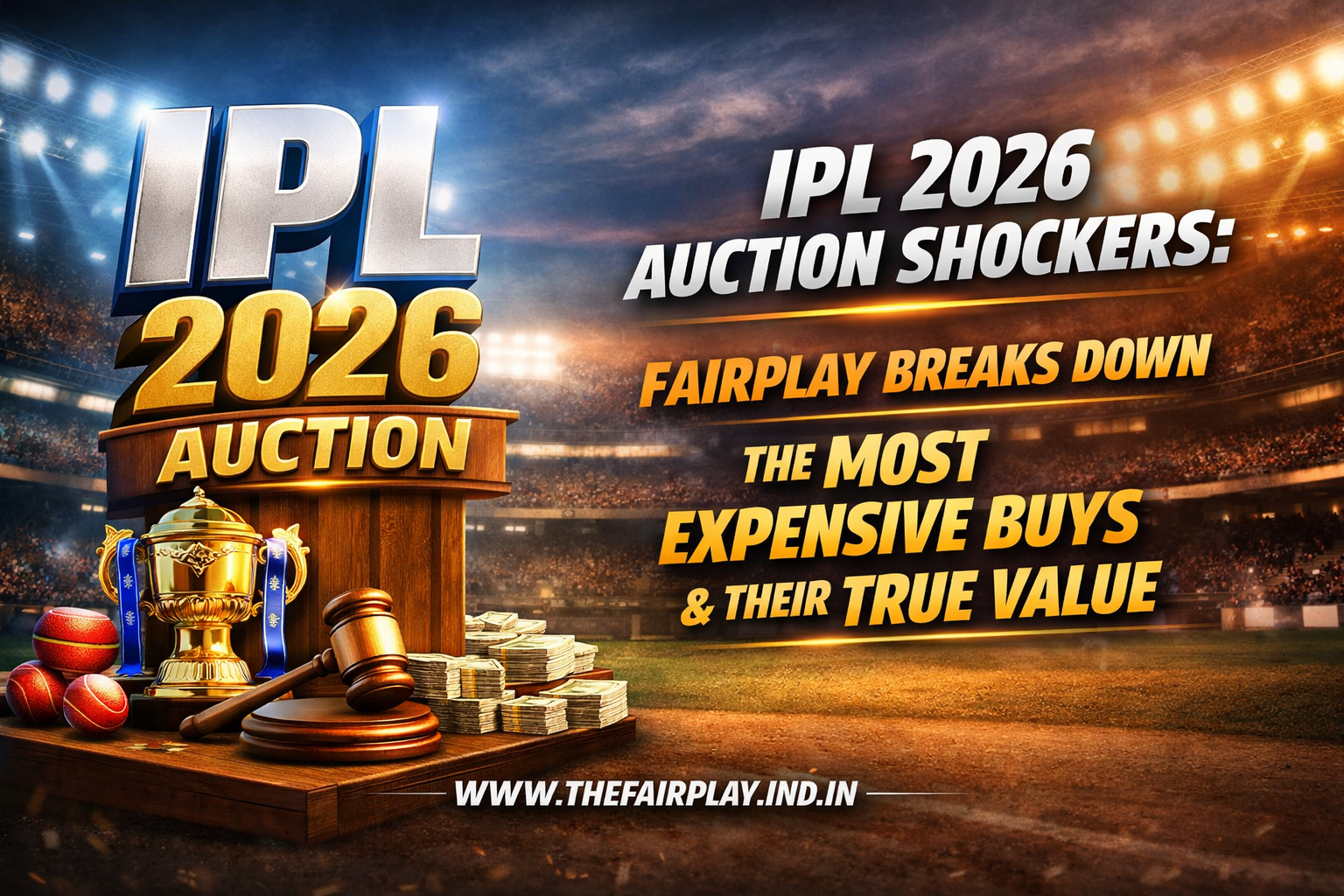 You are currently viewing IPL 2026 Auction Shockers: Fairplay Breaks Down the Most Expensive Buys & Their True Value